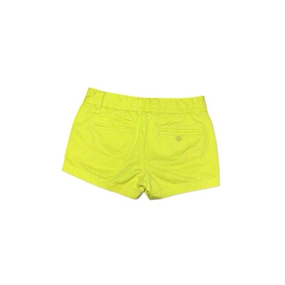 J Crew Womens Broken In Chino 100% Cotton Shorts Yellow Size 0 Preppy Summer - Picture 2 of 7